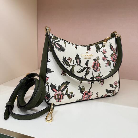 Kate Spade Margot Floral Shoulder Bag KL809, Meringue Multi - Picture 1 of 12